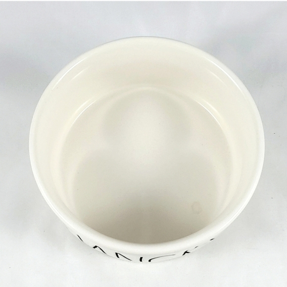 Rae Dunn White  Dog Bowl Large Letters HANGRY Artisan Collection Ceramic - Picture 2 of 6